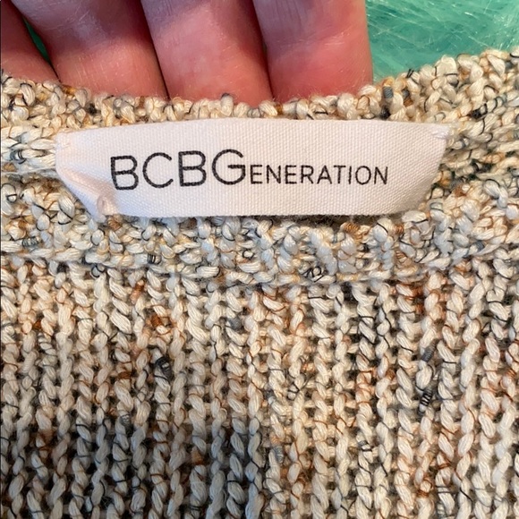 BCBGeneration Cream Tuxedo Hem Sweater - Picture 11 of 11